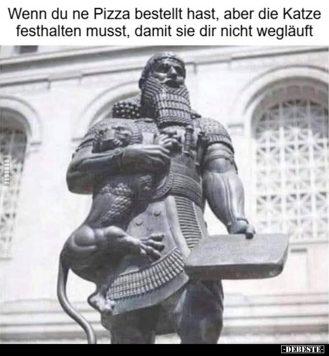 Wenn du ne Pizza bestellt hast, aber die Katze festhalten musst, damit sie dir nicht wegläuft