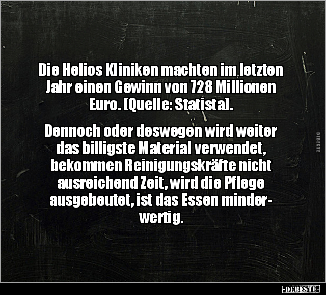Die Helios Kliniken machten im letzten Jahr einen Gewinn.. - Lustige Bilder | DEBESTE.de