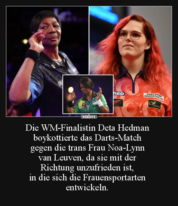 Die WM-Finalistin Deta Hedman boykottierte das.. - Lustige Bilder | DEBESTE.de