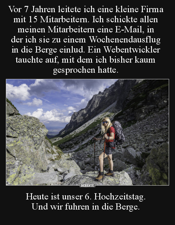 Vor 7 Jahren leitete ich eine kleine Firma mit 15..