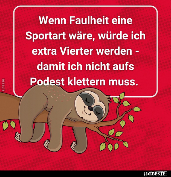 Wenn Faulheit eine Sportart wäre.. - Lustige Bilder | DEBESTE.de