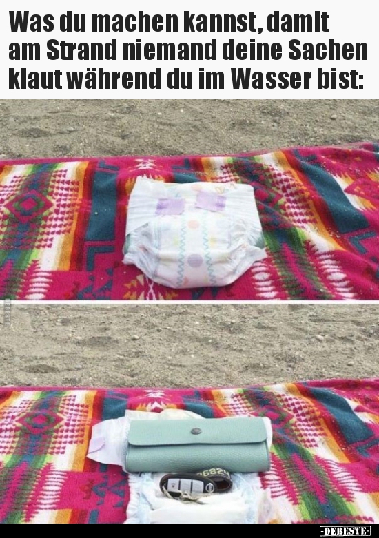 Was du machen kannst, damit am Strand niemand deine Sachen.. - Lustige Bilder | DEBESTE.de