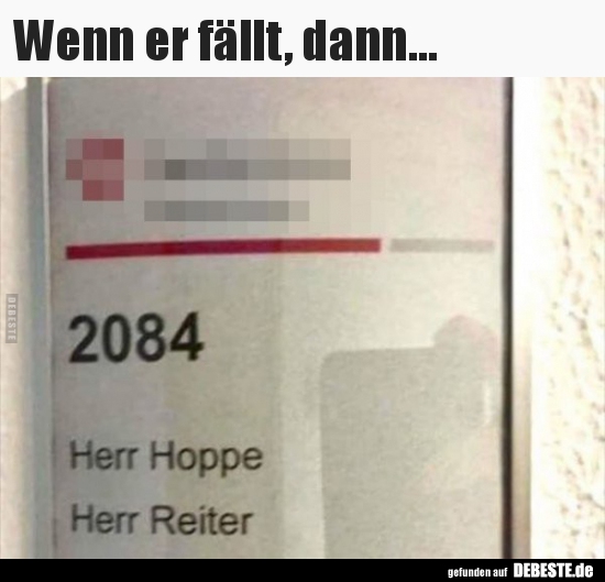 Wenn er fällt, dann...