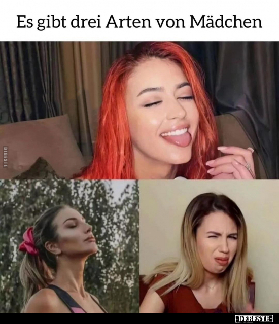 Es gibt drei Arten von Mädchen.. - Lustige Bilder | DEBESTE.de