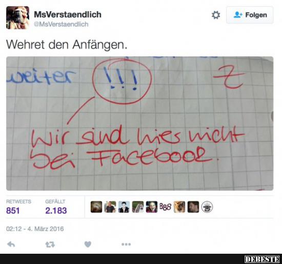 Wehret den Anfängen.