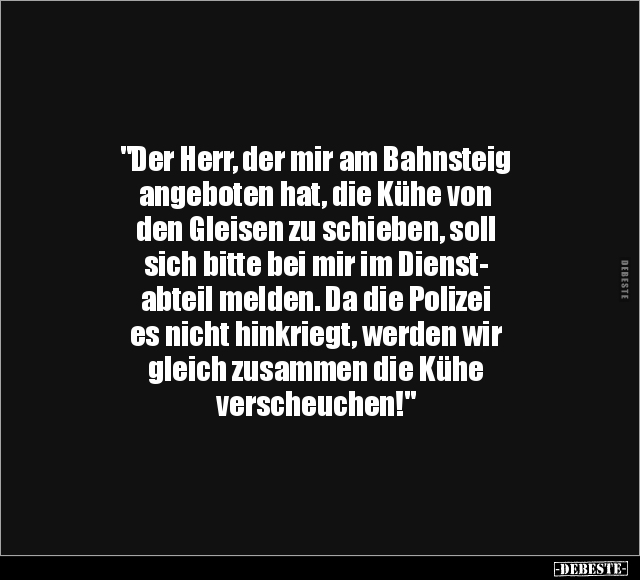 "Der Herr, der mir am Bahnsteig angeboten hat.." - Lustige Bilder | DEBESTE.de