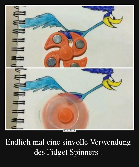 Endlich mal eine sinvolle Verwendung des Fidget Spinners..