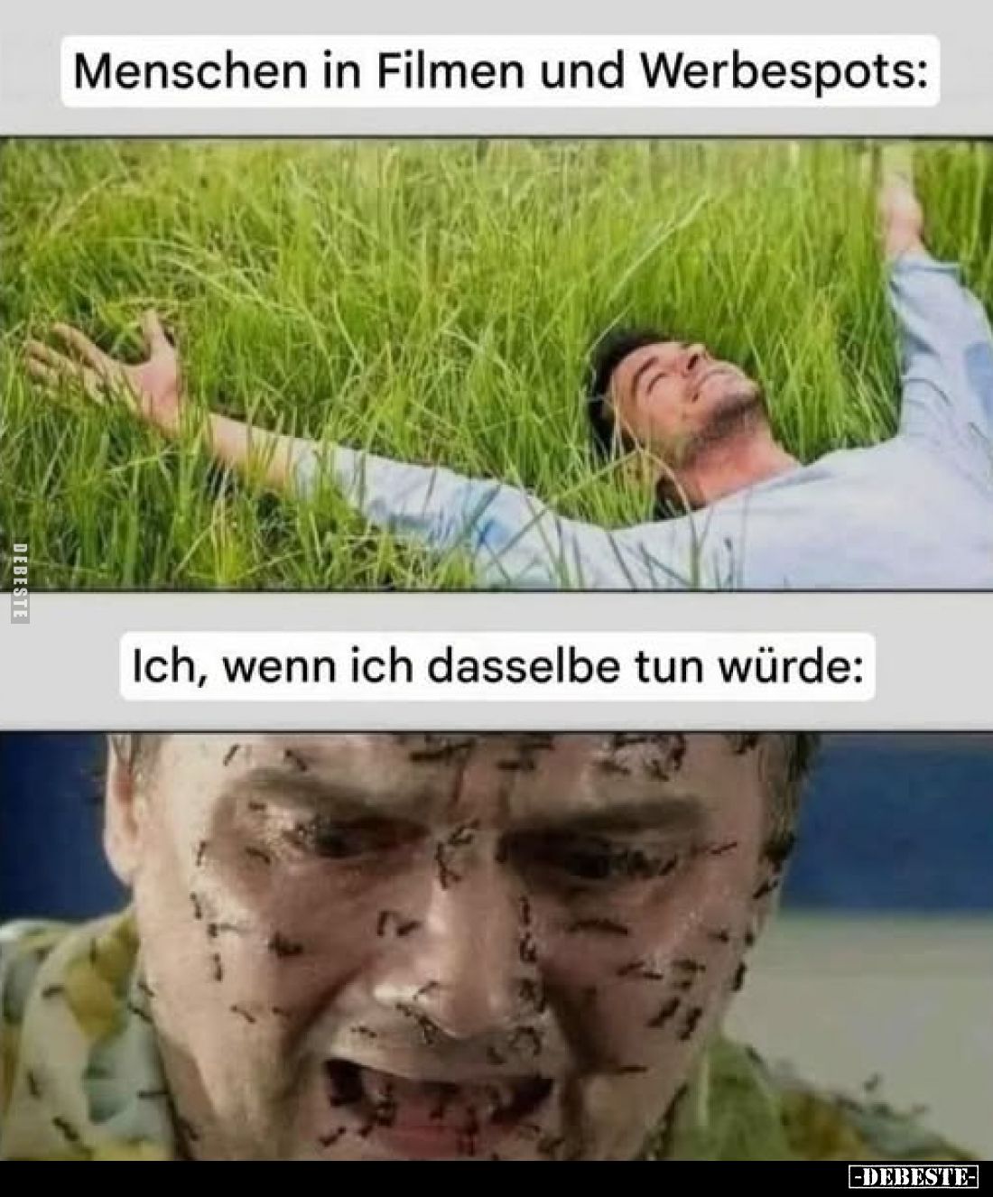 Menschen in Filmen und Werbespots: /
Ich, wenn ich dasselbe tun würde: