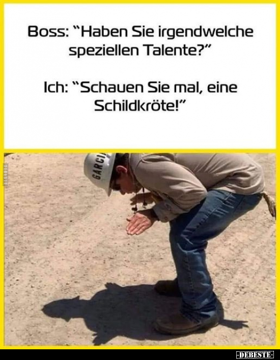 Boss: "Haben Sie irgendwelche speziellen Talente?".. - Lustige Bilder | DEBESTE.de