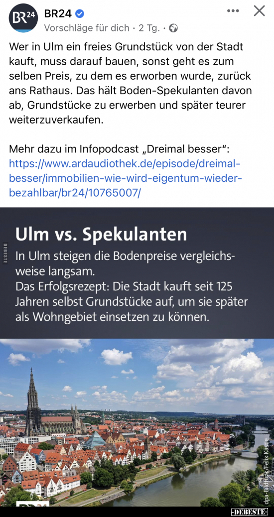 Wer in Ulm ein freies Grundstück von der Stadt kauft, muss.. - Lustige Bilder | DEBESTE.de