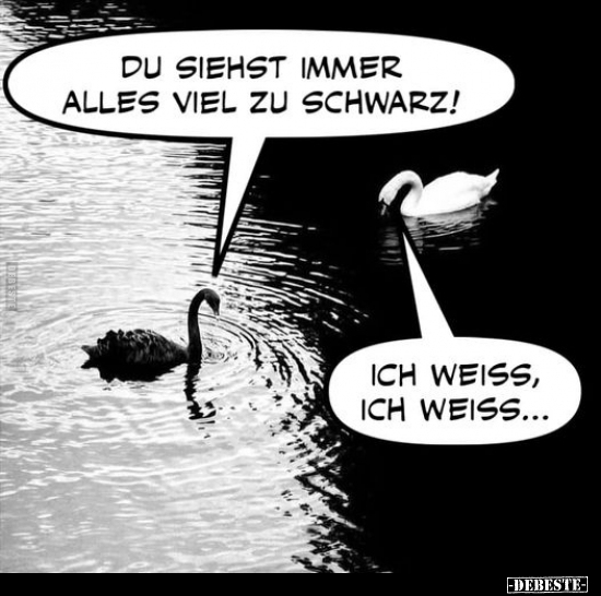 Du siehst immer alles viel zu schwarz!.. - Lustige Bilder | DEBESTE.de