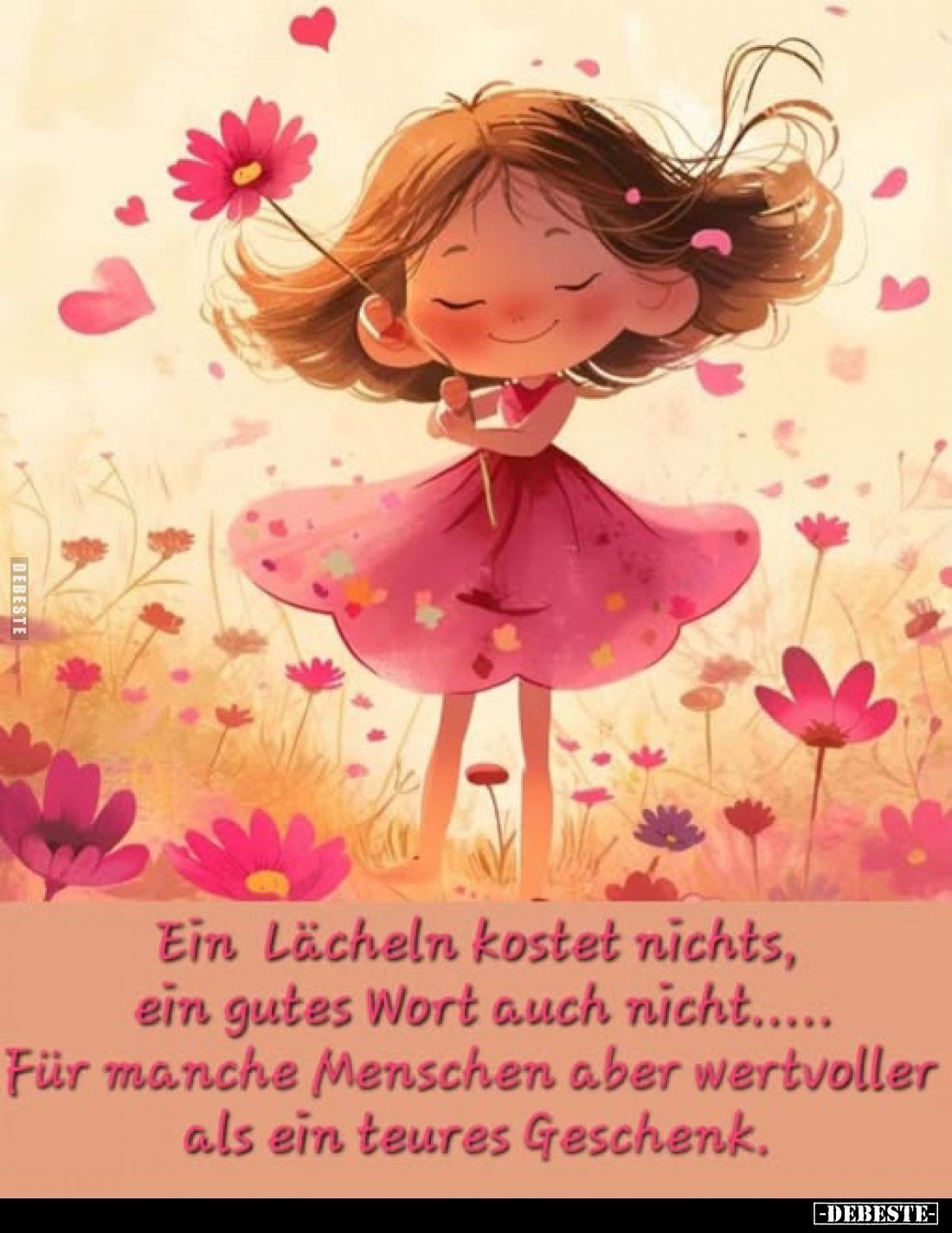 Ein Lächeln kostet nichts, ein gutes Wort auch nicht..... Für manche Menschen aber wertvoller als ein teures Geschenk.