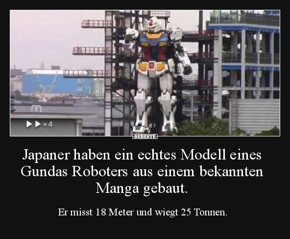 Japaner haben ein echtes Modell eines Gundas Roboters aus.. - Lustige Bilder | DEBESTE.de