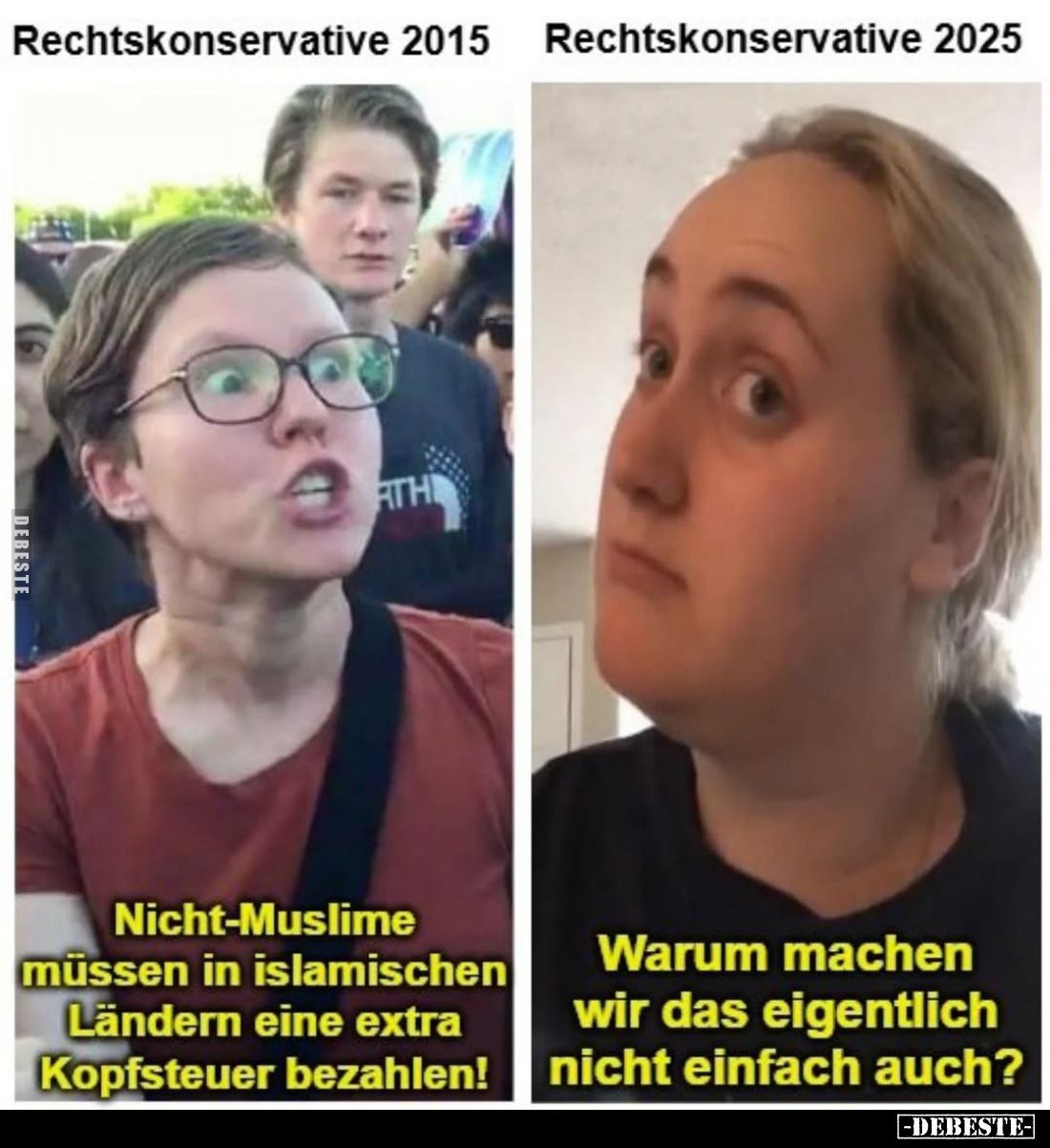 Rechtskonservative 2015: Nicht-Muslime müssen in islamischen Ländern eine extra Kopfsteuer bezahlen! -  Rechtskonservative 20...