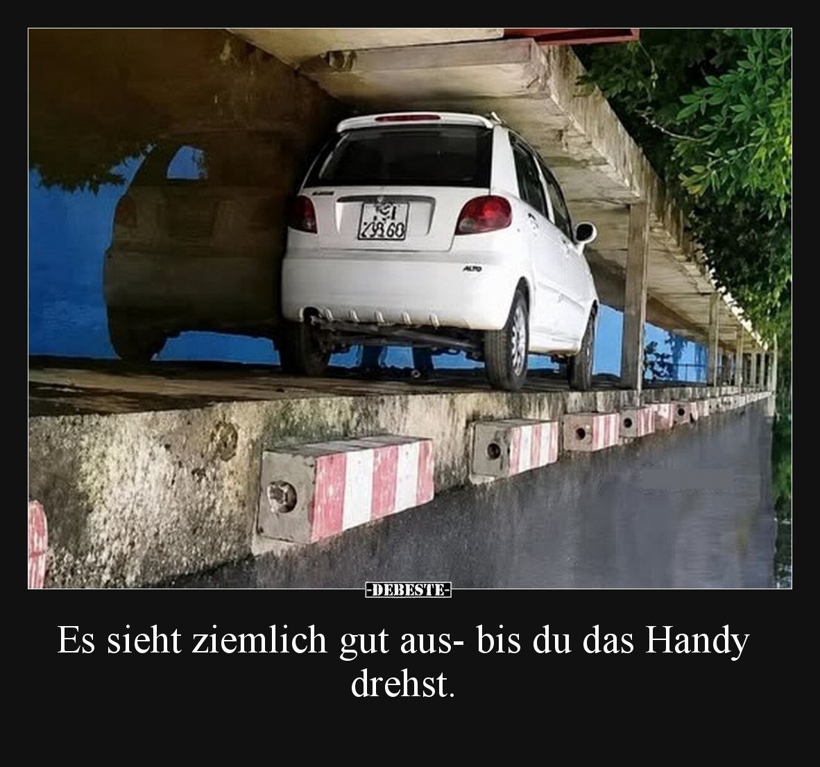 Es sieht ziemlich gut aus- bis du das Handy drehst.