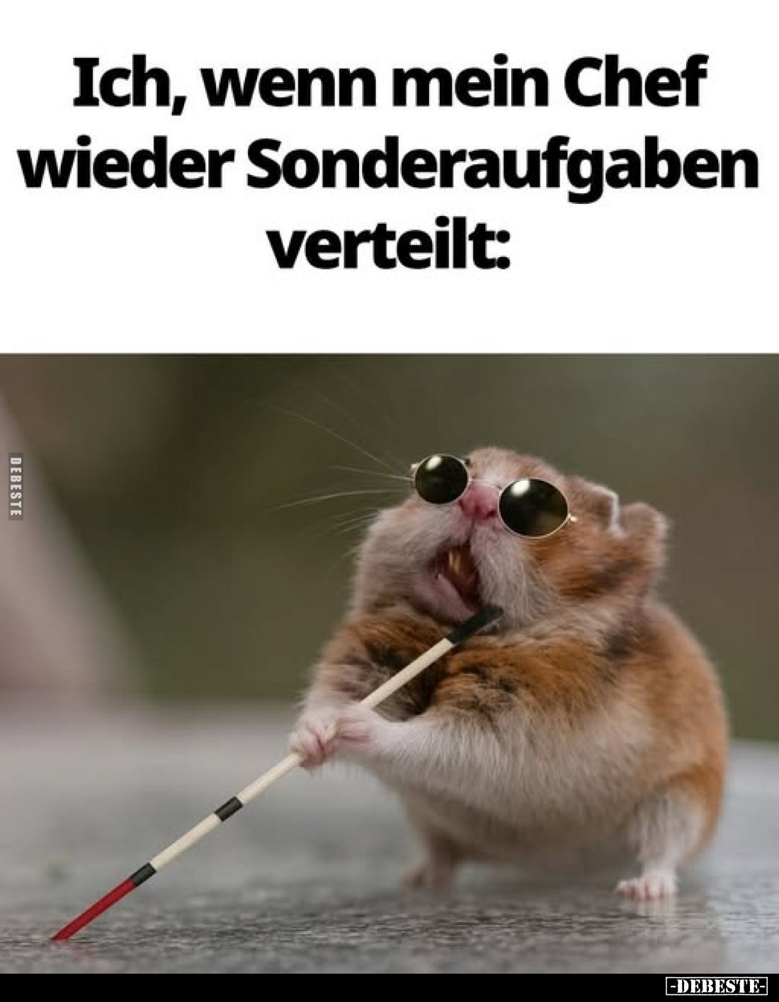 Ich, wenn mein Chef wieder Sonderaufgaben verteilt: