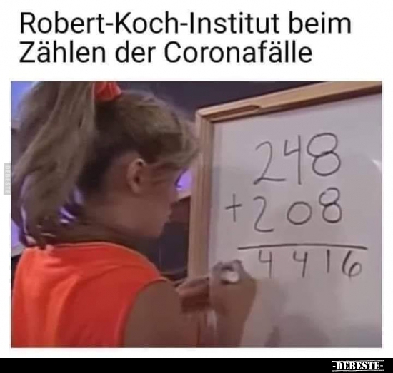 Robert-Koch-Institut beim Zählen der Coronafälle.. - Lustige Bilder | DEBESTE.de