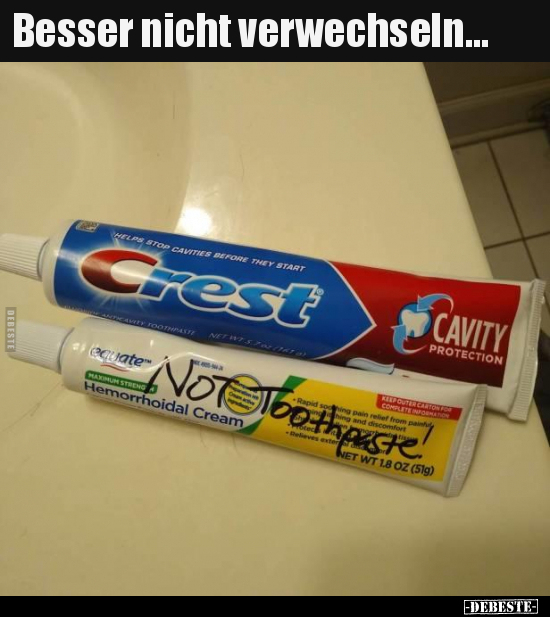 Besser nicht verwechseln...