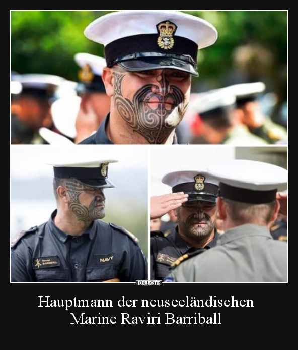 Hauptmann der neuseeländischen Marine Raviri Barriball.. - Lustige Bilder | DEBESTE.de