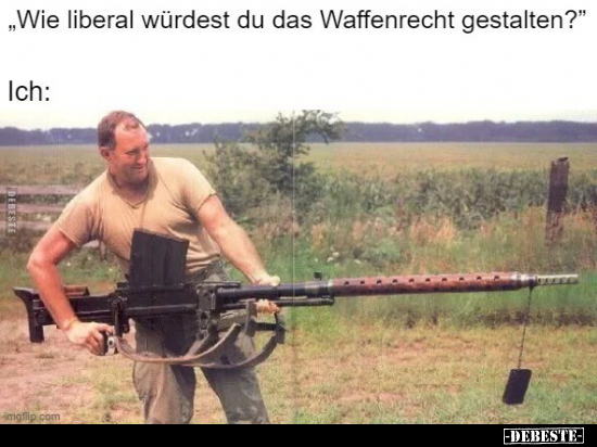 "Wie liberal würdest du das Waffenrecht gestalten?".. - Lustige Bilder | DEBESTE.de