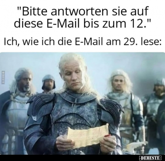 "Bitte antworten sie auf diese E-Mail bis zum 12.".. - Lustige Bilder | DEBESTE.de