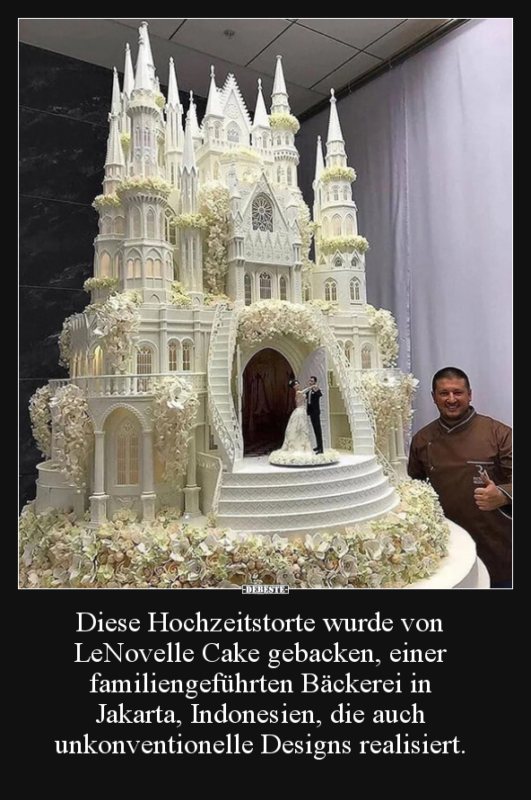 Diese Hochzeitstorte wurde von LeNovelle Cake gebacken.. - Lustige Bilder | DEBESTE.de