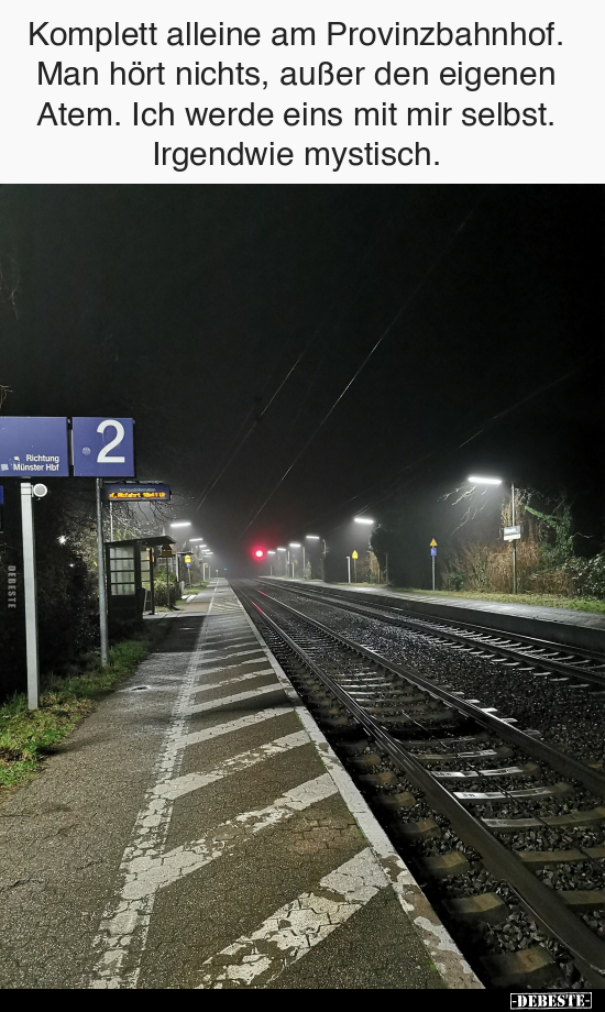 Komplett alleine am Provinzbahnhof.. - Lustige Bilder | DEBESTE.de