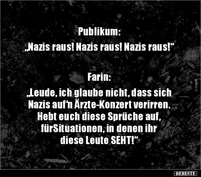Publikum: „Nazis raus! Nazis raus! Nazis.. - Lustige Bilder | DEBESTE.de