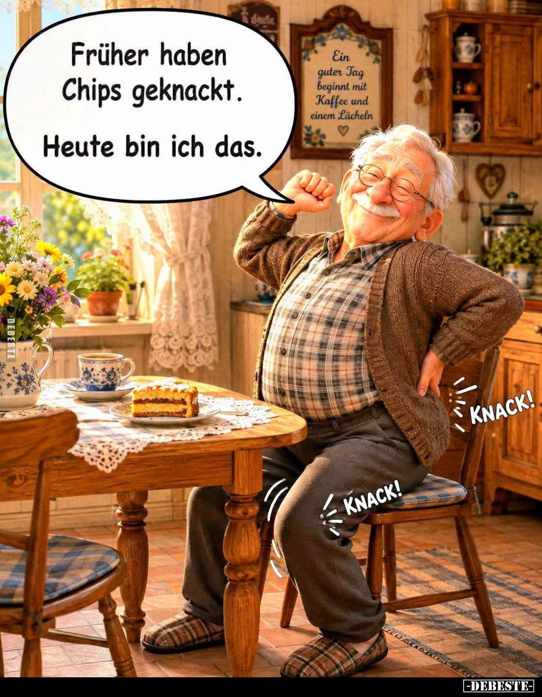 Früher haben Chips geknackt.
Heute bin ich das.