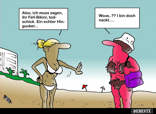 Also, ich muss sagen, ihr Fell-Bikini, todschick.. - Lustige Bilder | DEBESTE.de