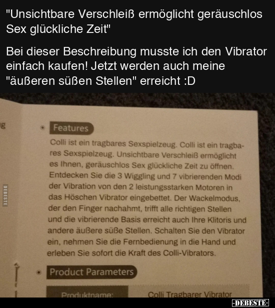 "Unsichtbare Verschleiß ermöglicht geräuschlos S*ex.." - Lustige Bilder | DEBESTE.de
