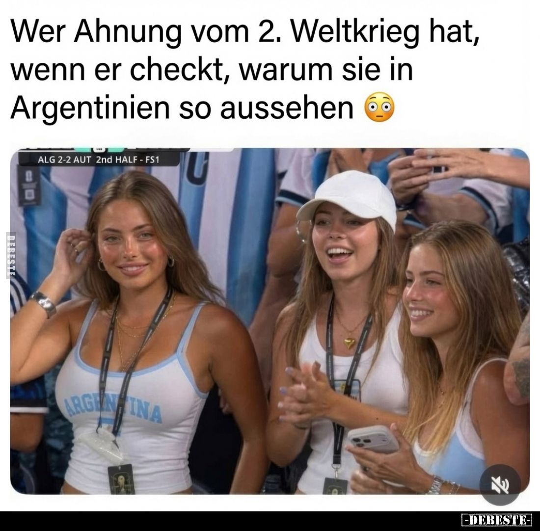 Wer Ahnung vom 2. Weltkrieg hat, wenn er checkt, warum sie in Argentinien so aussehen