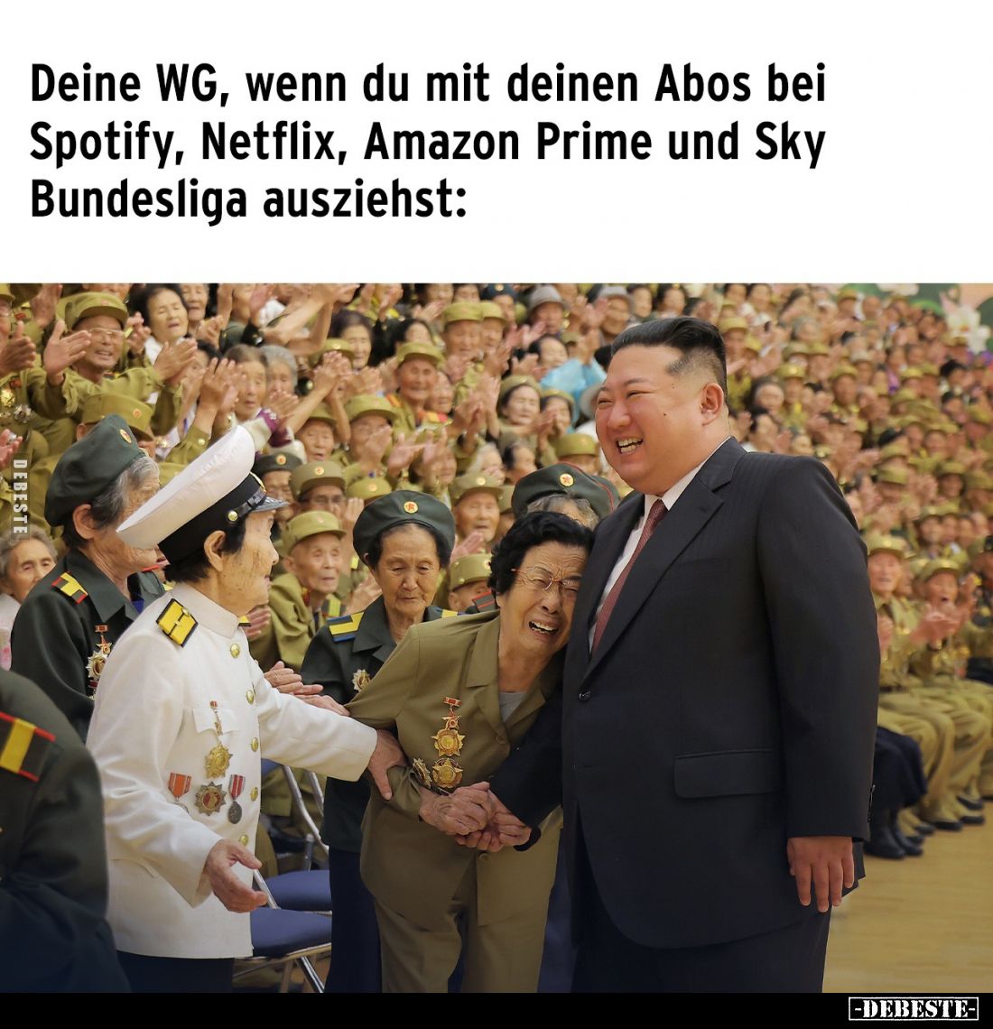 Deine WG, wenn du mit deinen Abos bei Spotify, Netflix, Amazon Prime und Sky Bundesliga ausziehst: