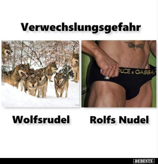 Verwechslungsgefahr: Wolfsrudel - Rolfs Nudel.. - Lustige Bilder | DEBESTE.de