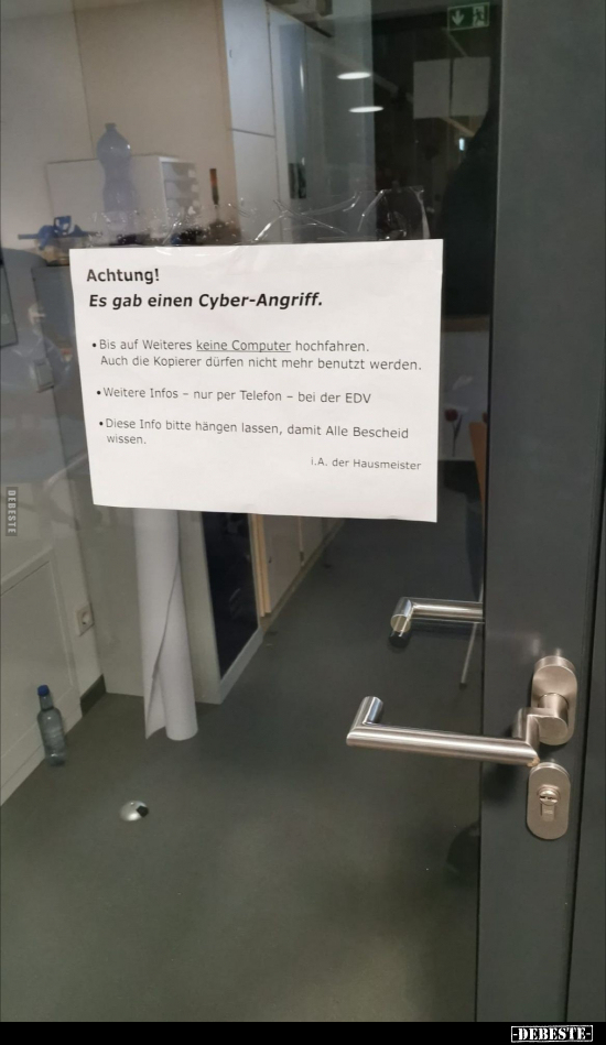 Achtung! Es gab einen Cyber-Angriff.. - Lustige Bilder | DEBESTE.de
