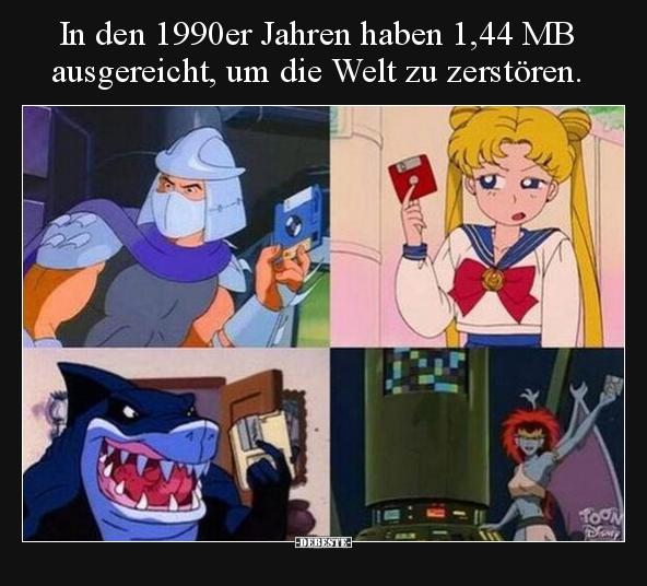 In den 1990er Jahren haben 1,44 MB ausgereicht, um die Welt.. - Lustige Bilder | DEBESTE.de