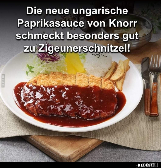 Die neue ungarische Paprikasauce von Knorr schmeckt.. - Lustige Bilder | DEBESTE.de