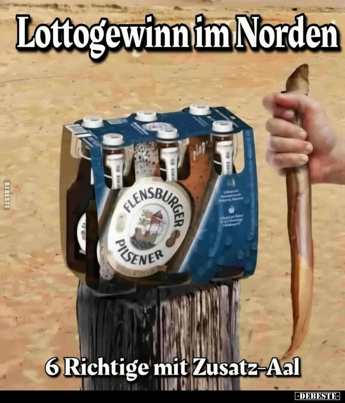 Lottogewinn im Norden.
6 Richtige mit Zusatz-Aal.