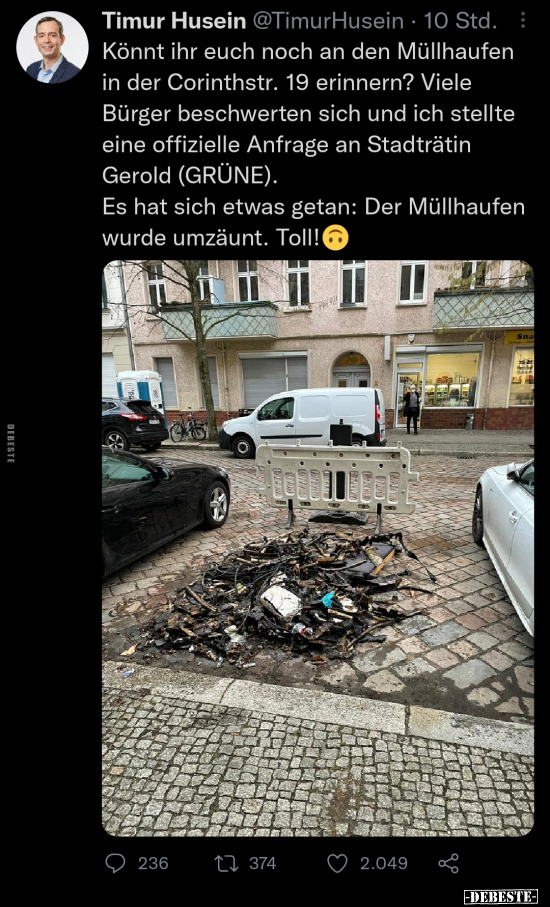 Könnt ihr euch noch an den Müllhaufen in der Corinthstr. 19.. - Lustige Bilder | DEBESTE.de