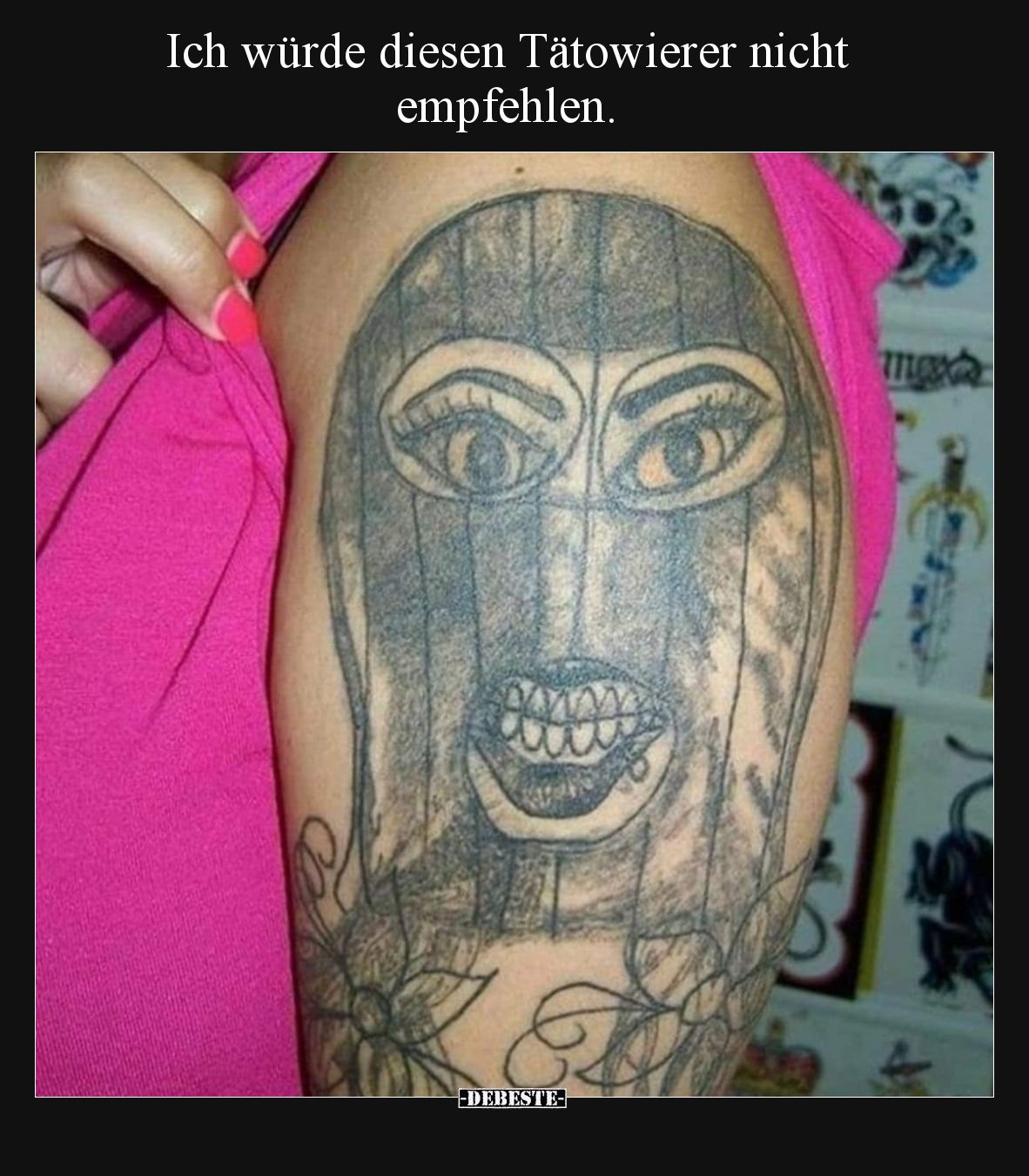 Ich würde diesen Tätowierer nicht empfehlen.