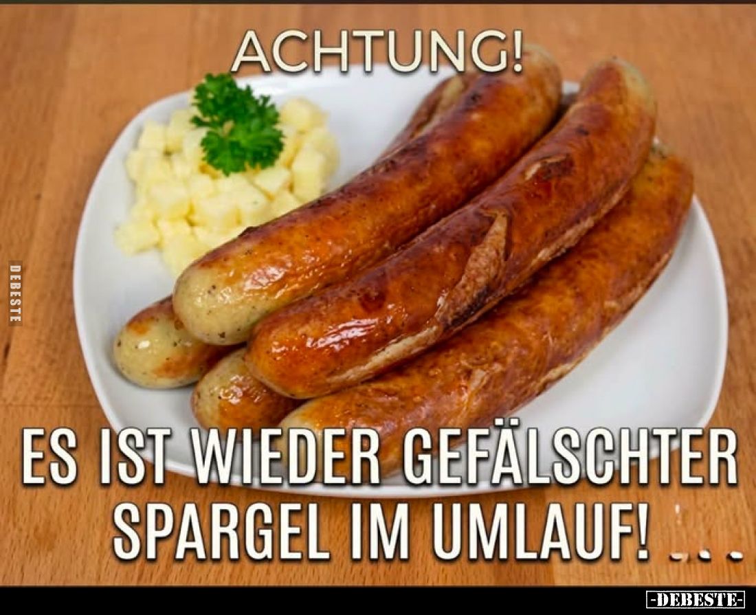 Achtung!
Es ist wieder gefälschter Spargel im Umlauf!