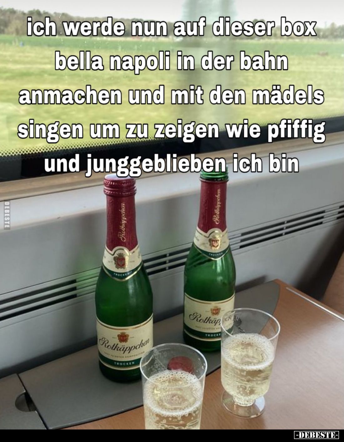 Ich werde nun auf dieser Box
bella napoli in der Bahn
anmachen und mit den Mädels
singen um zu zeigen wie pfiffig
und jun...