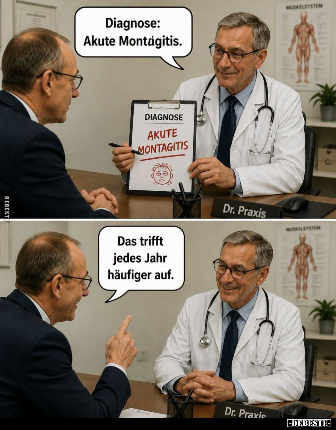 Diagnose: Akute Montagitis.
-
Das trifft jedes Jahr häufiger auf.