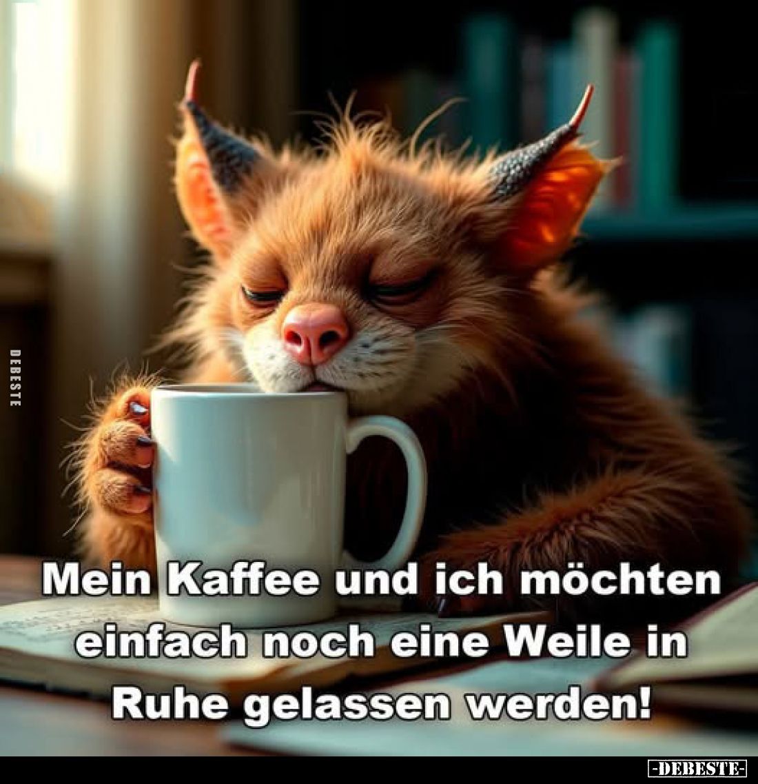 Mein Kaffee und ich möchten einfach noch eine Weile in Ruhe gelassen werden!