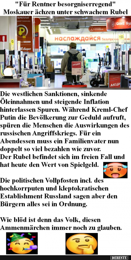 Putin und die Reise der russischen Föderation in den Untergang. - Lustige Bilder | DEBESTE.de