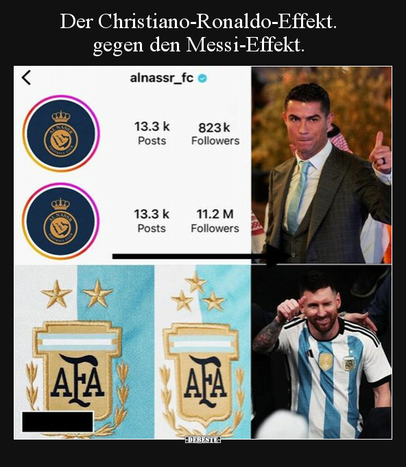 Der Christiano-Ronaldo-Effekt.  gegen den.. - Lustige Bilder | DEBESTE.de