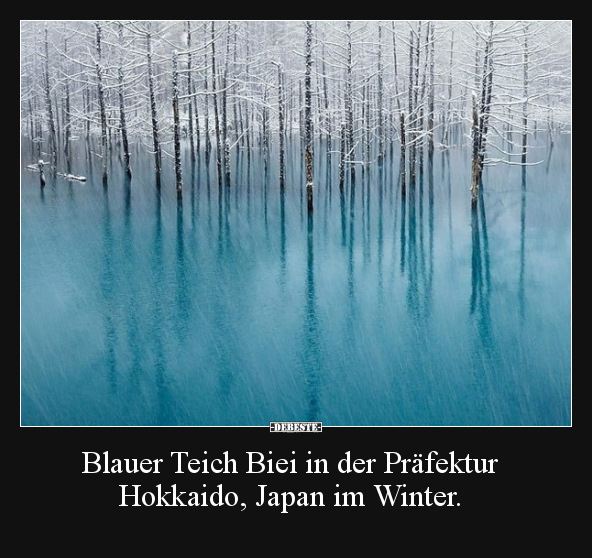 Blauer Teich Biei in der Präfektur Hokkaido, Japan im.. - Lustige Bilder | DEBESTE.de
