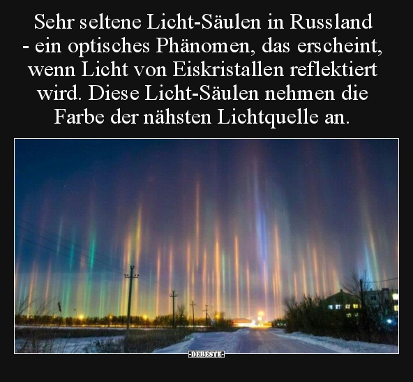 Sehr seltene Licht-Säulen in Russland - ein optisches.. - Lustige Bilder | DEBESTE.de