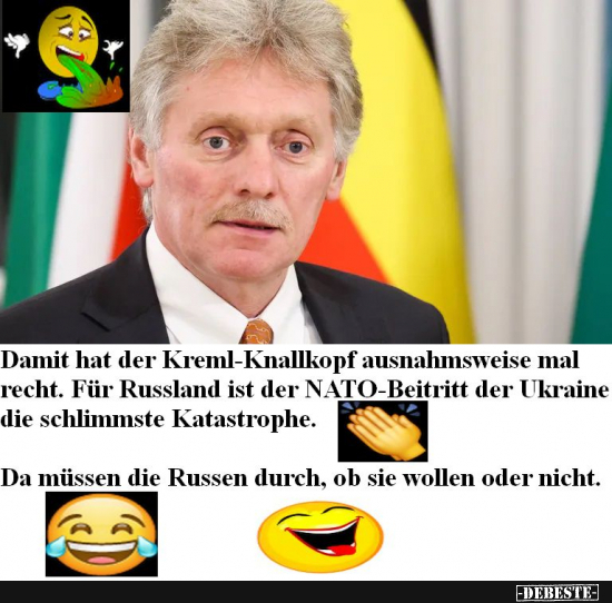 Putins Kreml-Schakal Dimitri Knallkopf heult wieder ängstlich. - Lustige Bilder | DEBESTE.de