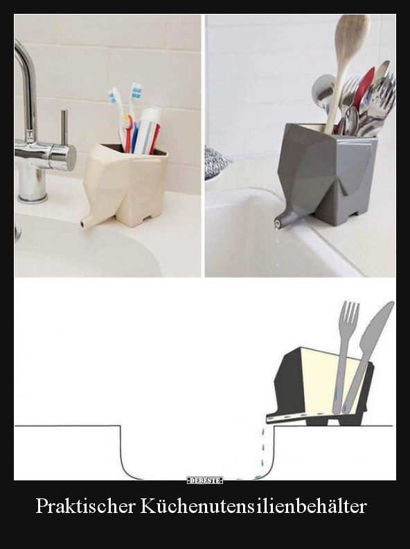 Praktischer Küchenutensilienbehälter..